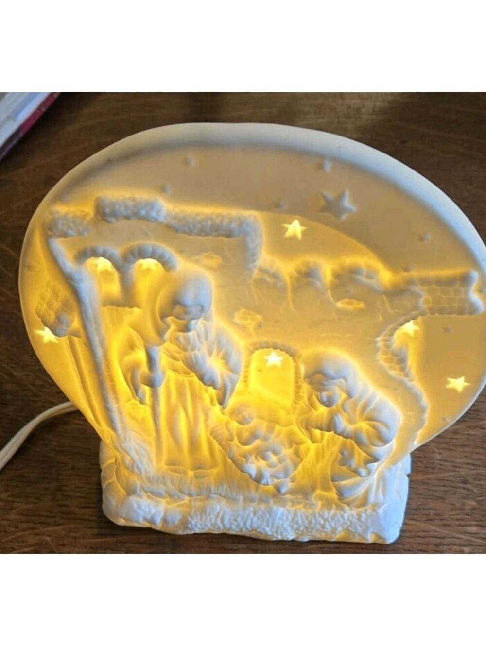 Christmas Porcelain Nativity Night Light Home Interiors